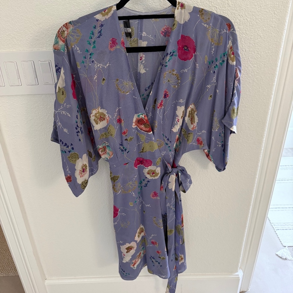 Reformation Tahara Kimono Wrap Floral Dress SZ: medium